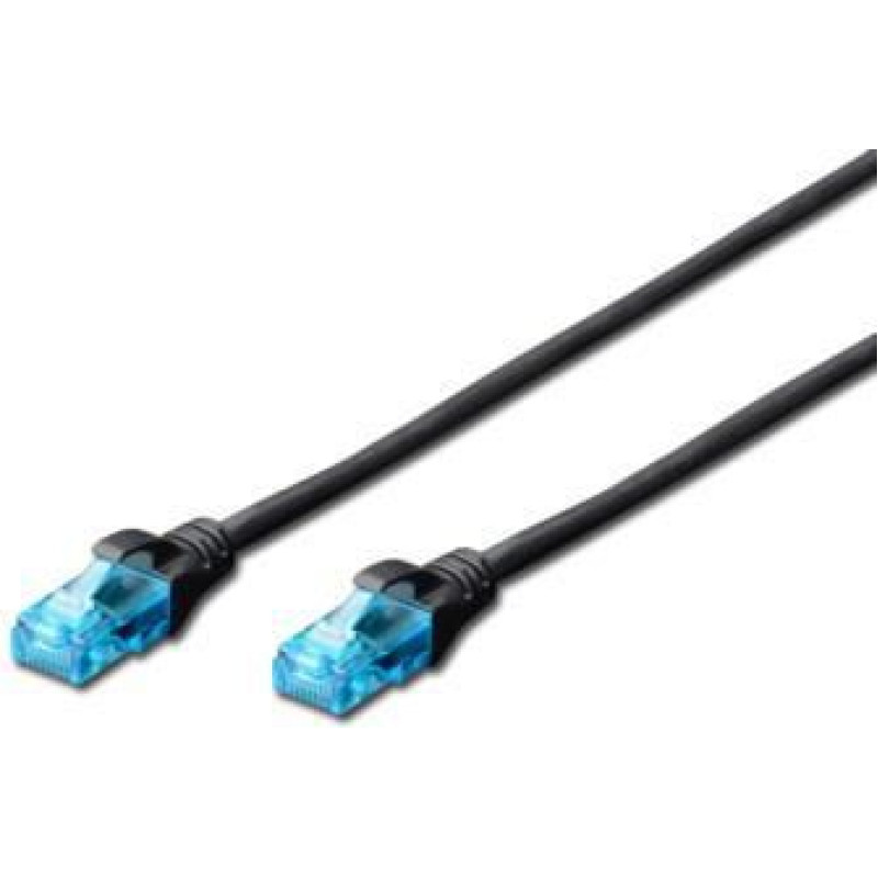 Digitus RJ-45/RJ-45 kt.5e 1m Black (DK-1512-010/BL)