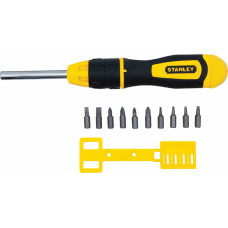 Stanley Multi-Bit screwdriver with rattle and 10 interchangeable tips (68-010)