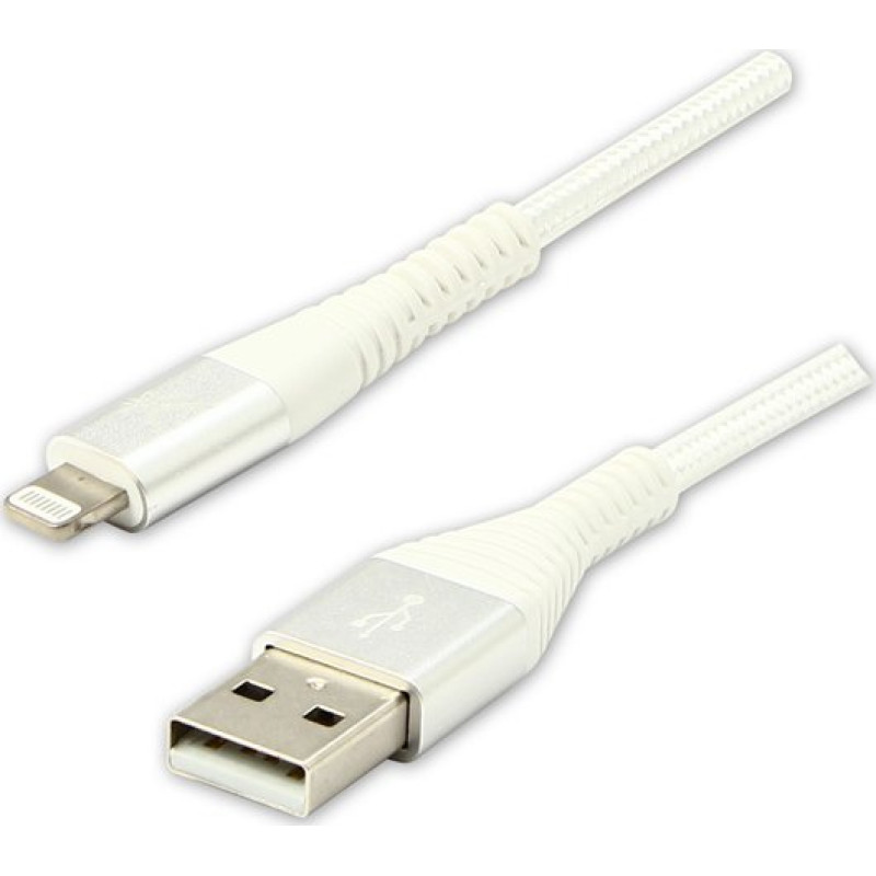 Logo USB cable Logo USB-A - Lightning 2 m White
