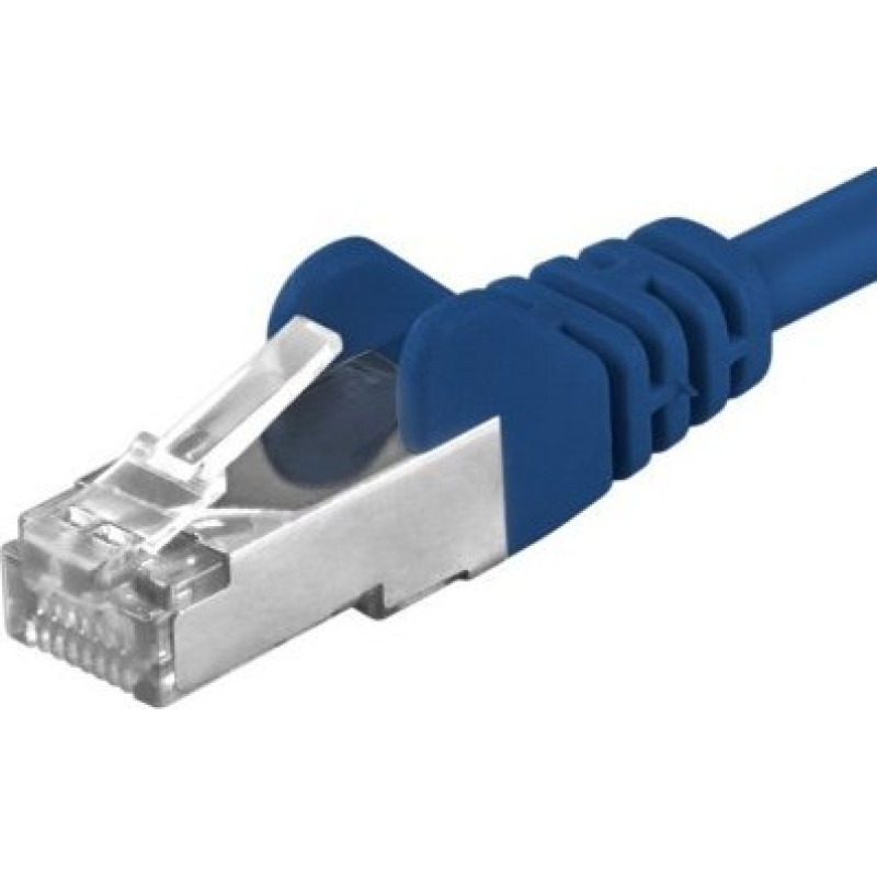Premiumcord PREMIUMCORD Patch cable CAT6a S-FTP, RJ45-RJ45, AWG 26/7 1m modrá