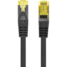 Lanberg Patchcord cat.6a S/FTP LSZH CU 1.5m fluke passed black