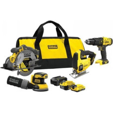 Stanley ZESTAW V20 SFMCK412MDS (SFMCD711 + SFMCS600 + SFMCS500B + SFMCW220B) 1x4,0 1x2,0Ah +ACC TORBA