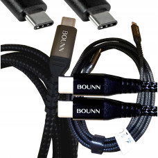 Bounn Kabel USB-C szybkie Åadowanie | 2m | PD60W 2x USB-C | nylon oplot