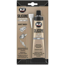 K2 SILIKON SZARY 85G WYSOKOTEMPERATUROWY +350st, PŁYNNA USZCZELKA