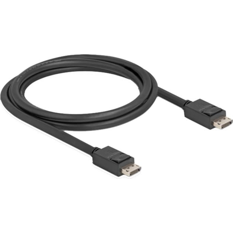 Delock cable DisplayPort 2.1 male > DisplayPort male, 16K, 80 Gbps black, 1.8 meters
