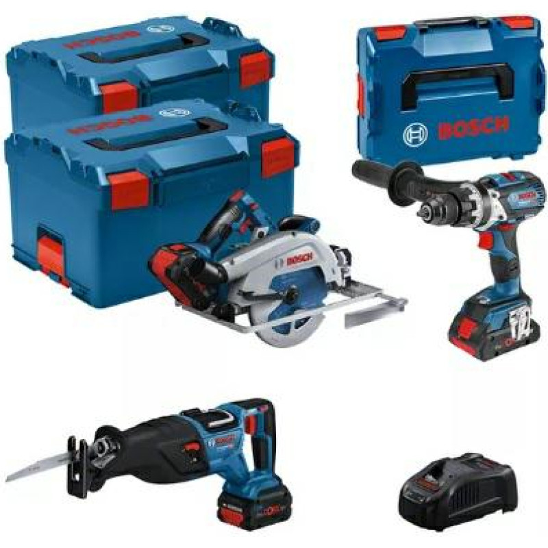 Bosch ZESTAW COMBO 18V (GSB 18V-110C +GKS 18V-68GC +GSA 18V-28) 1xPC4,0Ah 2xPC5,5Ah