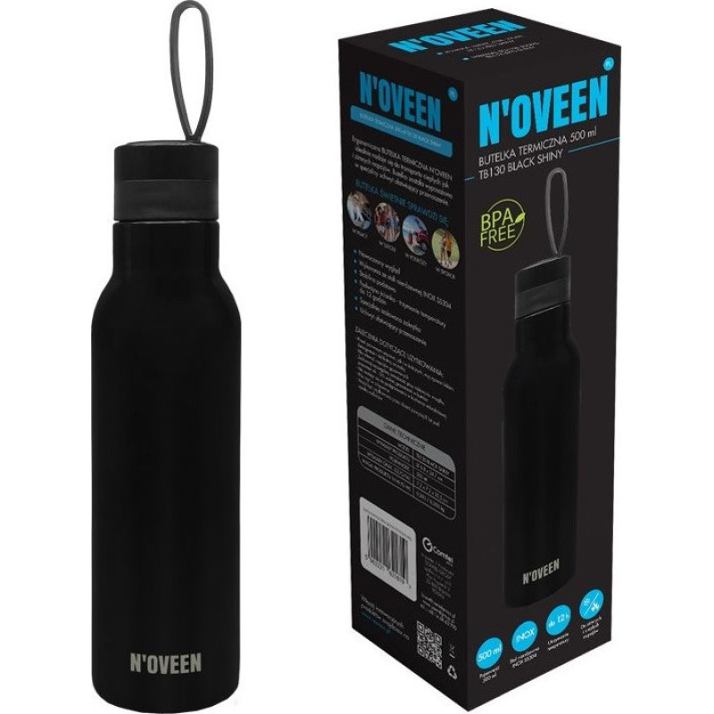 Noveen Butelka Termiczna NOVEEN TB130 Black Shiny 500 ml
