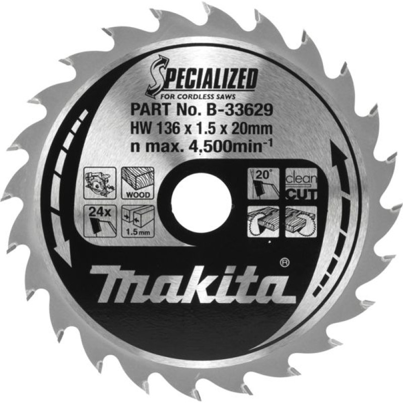 Makita B-33629 SPECIALIZED Saw Blade 136x20x24Z