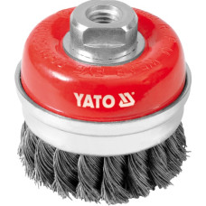 Yato SZCZOTKA DOCZOŁOWA 60mm, NA GWINT M14, DRUT SKRĘCANY - INOX  4768