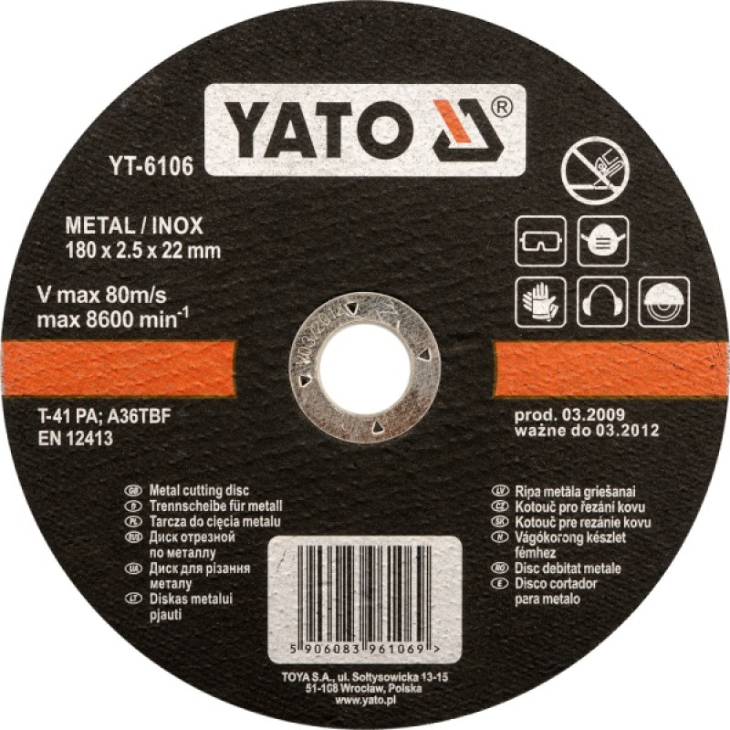 Yato TARCZA DO METALU INOX 125x1,2x22mm   6103