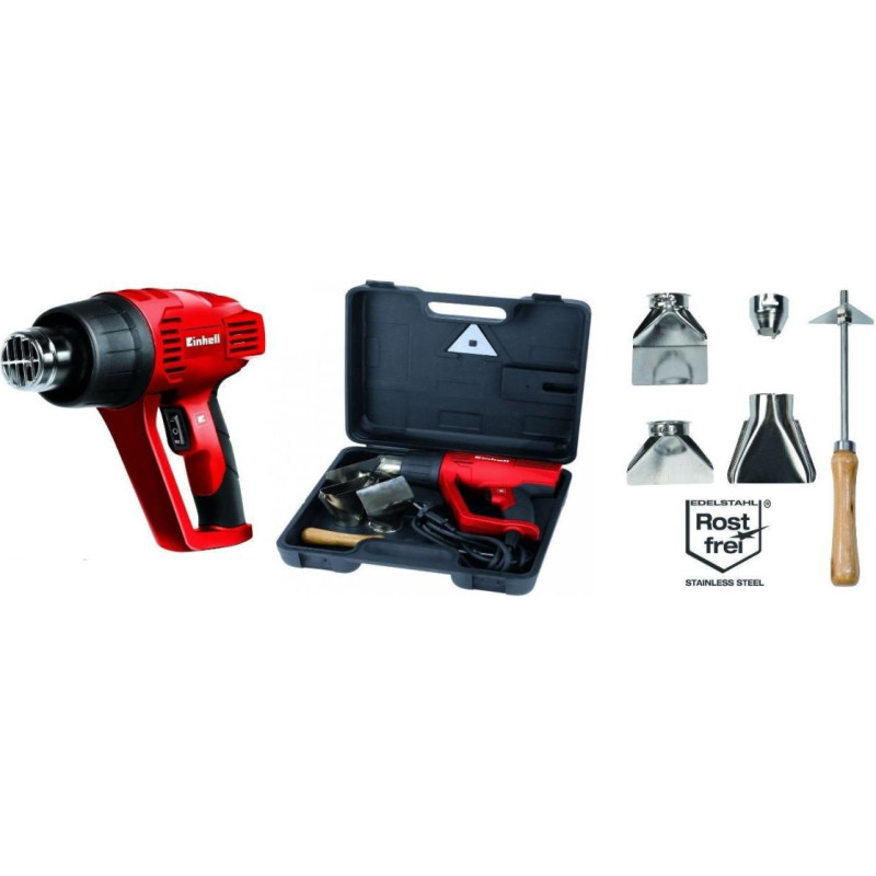 Einhell TH-HA 2000/1 hot air gun, hot air gun (red/black, 2,000 watts)