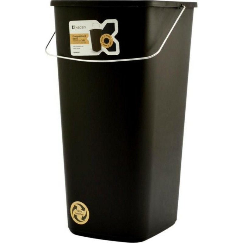 Prosperplast KEDEN KOSZ NA ŚMIECI COMPACTA Q BASIC 25L - CZARNY RECYKLING*