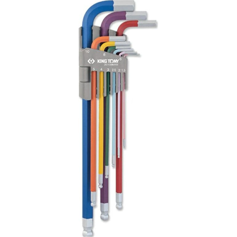 King Tony KT IMBUSY 9szt. KOLOROWE BARDZO DŁUGIE