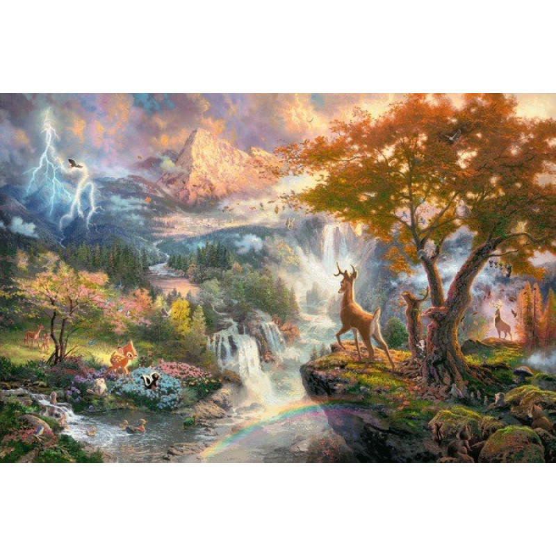 Schmidt Spiele Schmidt Games Puzzle Thomas Kinkade: Disney Bambi