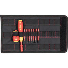 Wiha screwdriver with bit holder electric slimVario (red/yellow, 9 pieces, with slimBits and stubby)