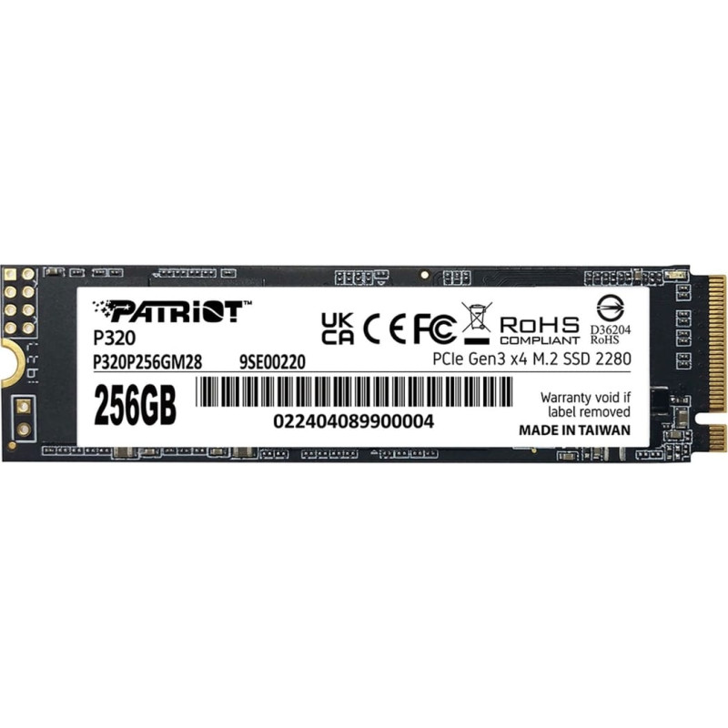 Patriot P320 256GB, SSD (PCIe 3.0 x4, NVMe 1.3, M.2 2280)