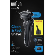 Braun Series 5 52-N7200cc Skustuvas Apkarpymo mašinėlė Juoda