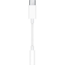 Apple USB headphone adapter, USB-C plug > 3.5mm jack socket (white, for headphones)