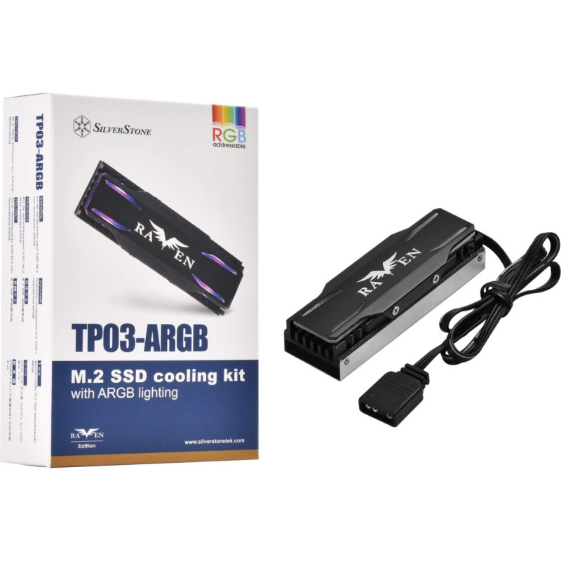 Silverstone Technology SST-TP03-ARGB - M.2 SSD cooling set + ARGB