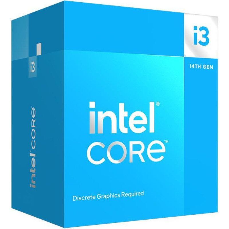 Intel CPU|INTEL|Desktop|Core i3|i3-14100|Raptor Lake|3500 MHz|Cores 4|12MB|Socket LGA1700|60 Watts|GPU UHD 730|BOX|BX8071514100SRMX1