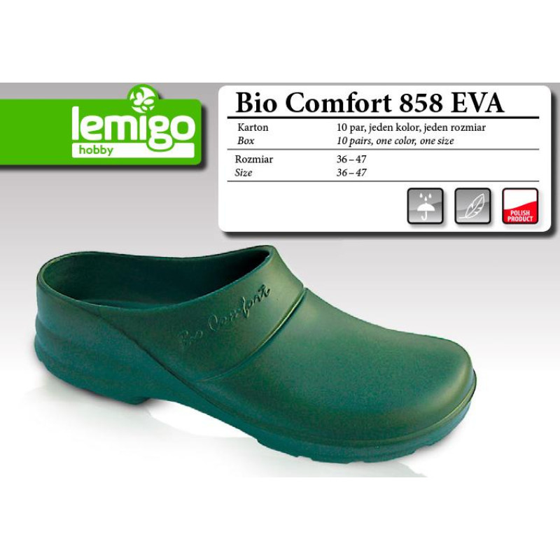 Lemigo BUTY KLAPEK BIO COMFORT ROZMIAR 42, ZIELONY  858