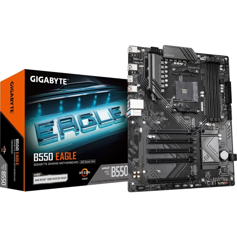 Gigabyte B550 EAGLE pagrindinė plok&scaron;tė AMD B550 AM4 lizdas ATX