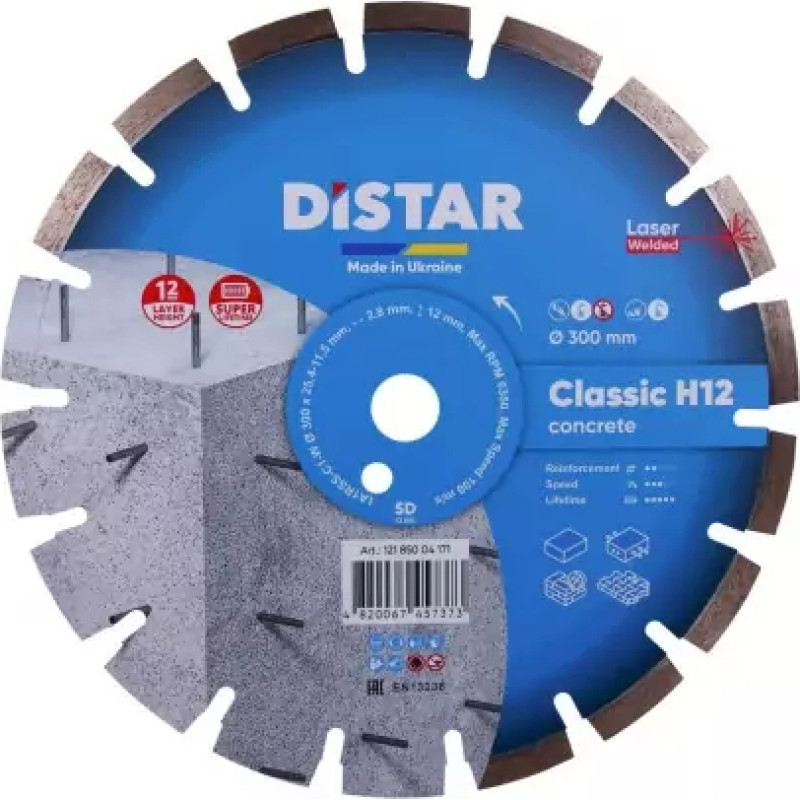 Distar TARCZA DIAMENTOWA CLASSIC H12 304 x 2,8/1,8 x 25,4mm