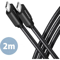 Axagon CABLE USB-C TO USB-C 2M 60W/BLACK BUCM3-CM20AB AXAGON