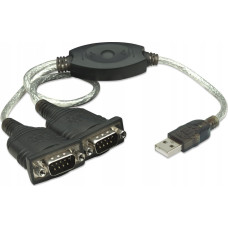 Manhattan USB cable Manhattan USB-A - 2x RS-232 0.45 m Black (174947)