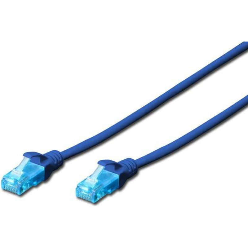 Digitus Cable patch cord UTP, CAT.5E, blue, 0.25m, 15 LGW (DK-1512-0025/B)