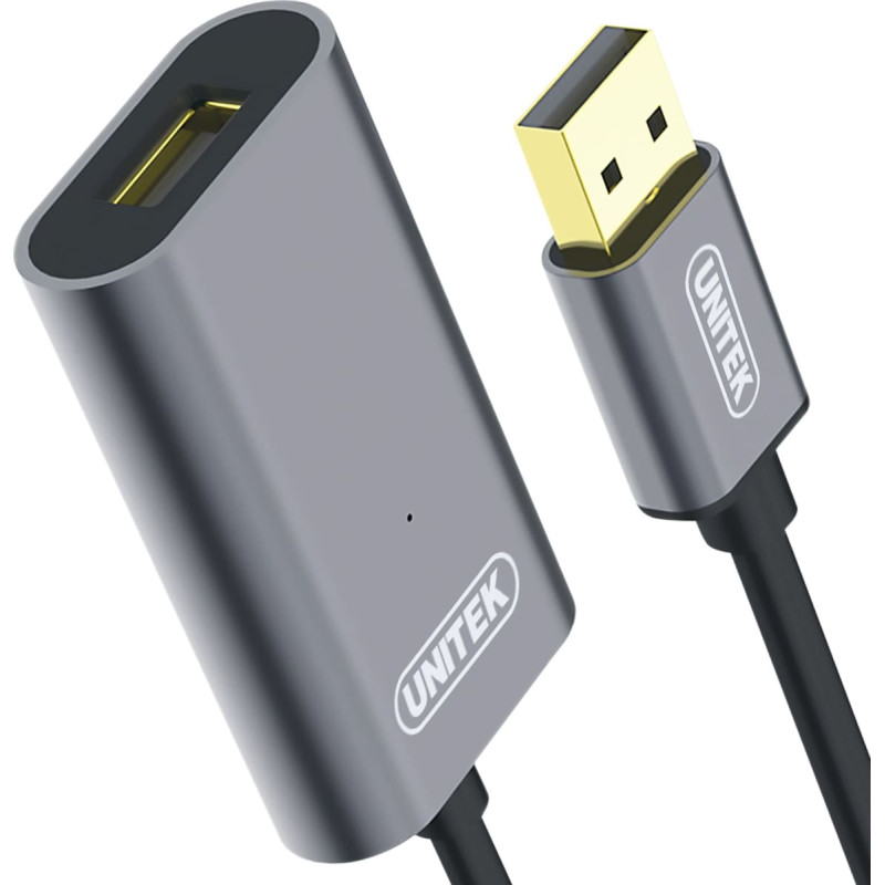 Unitek USB cable Unitek USB-A - USB-A 5 m Silver (Y-271)
