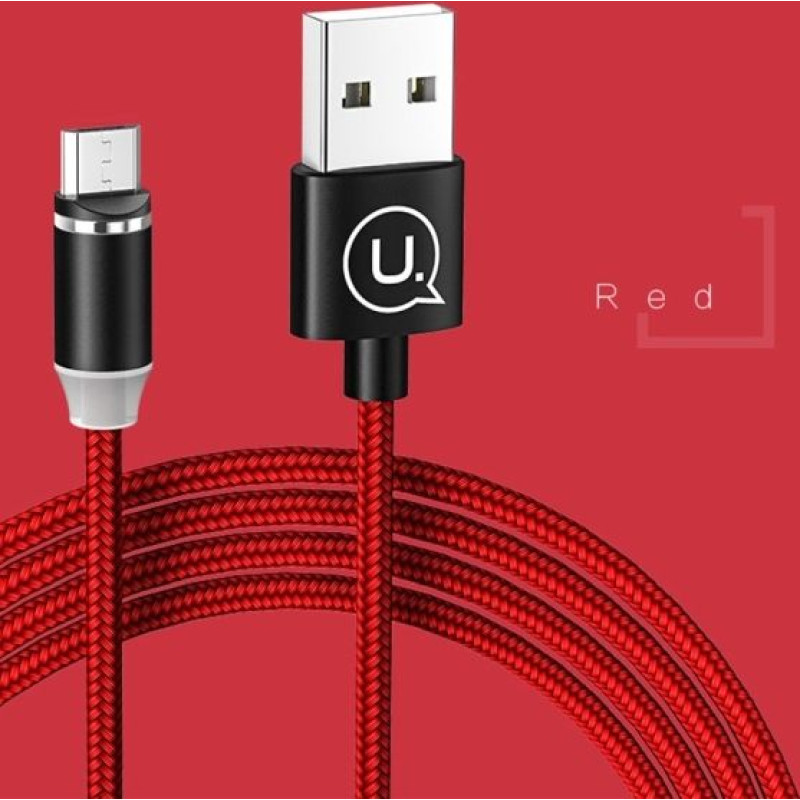 Usams USB cable Usams USB-A - microUSB 1 m Red (63740-uniw)