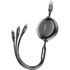 Baseus USB cable Baseus USB-A - USB-C + microUSB + Lightning 1.2 m Black (46956)