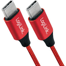 Logilink USB cable LogiLink USB-C - USB-C 0.3 m Red (CU0155)
