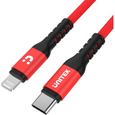 Unitek USB cable Unitek USB-C - Lightning 1 m Red (C14060RD)