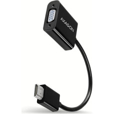 Axagon RVH-VGN vaizdo kabelio adapteris 0,15 m HDMI A tipo (standartinis) VGA (D-Sub) Juoda
