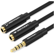 Vention Cable Audio 3.5mm Male to 2x 3.5mm Female Vention BBVBY 0.3m (black)