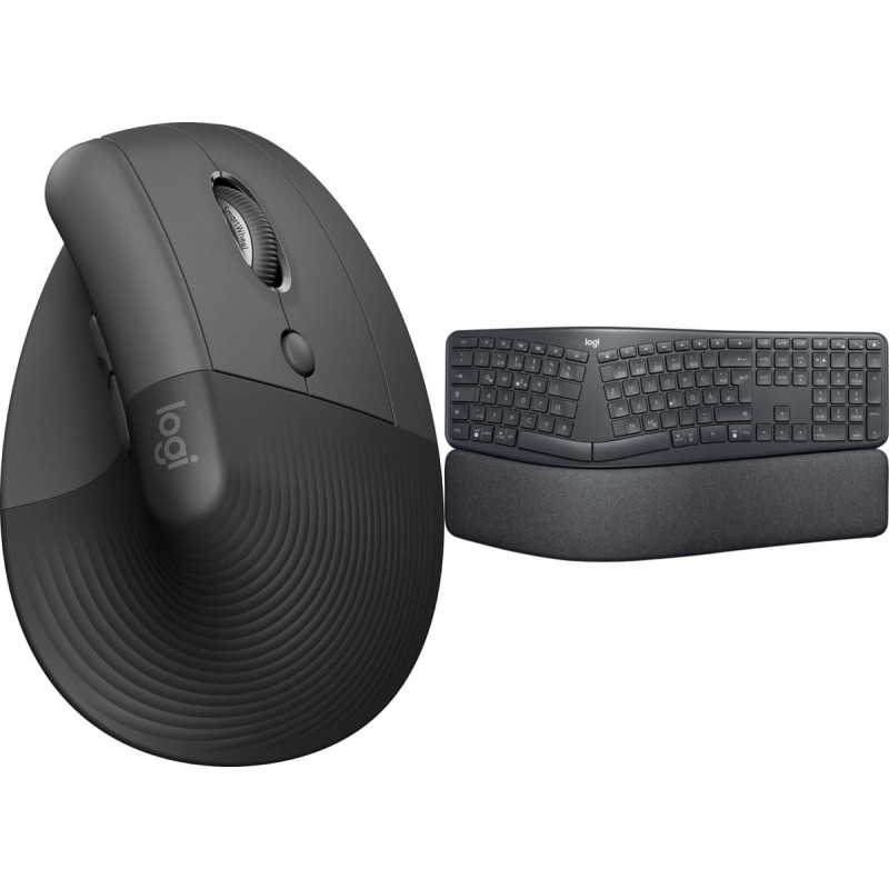 Logitech Mysz Logitech Lift Graphite  (910-006473) + Ergo K860 (920-010108)