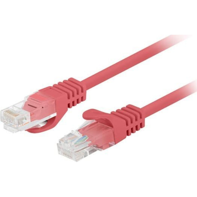 Lanberg PATCHCORD CAT.6 UTP 1M RED FLUKE PASSED LANBERG 10-PACK