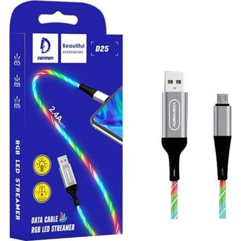 Vega USB cable Vega USB-A - microUSB 1 m Silver (29971)