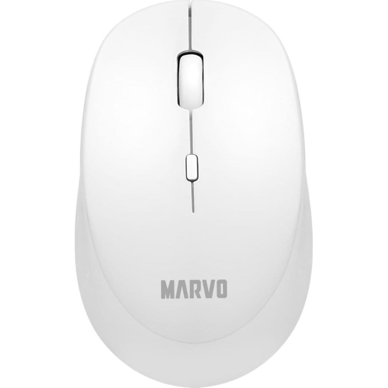 Marvo Mysz Marvo Marvo Mysz WM103WH, 1600DPI, 2.4 [GHz], optyczna, 4kl., bezprzewodowa, biała, 1 szt AA, biurowa, cicha