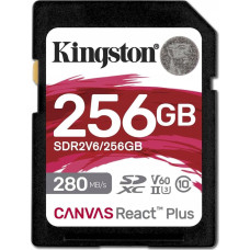 Kingston Canvas React Plus 256 GB SDXC, memory card (UHS-II U3, Class 10, V60, A1)