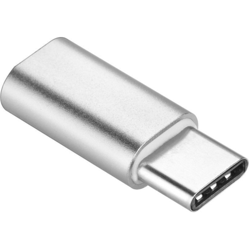 Partner Tele.com Adapter ładowarki Micro USB do Typ C [PA30] srebrny