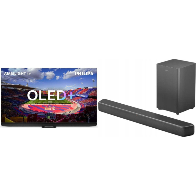 Philips Telewizor Philips Telewizor Philips 55OLED908/12 OLED 55'' 4K Ultra HD Google TV Ambilight + Soundbar Philips TAB5309/10