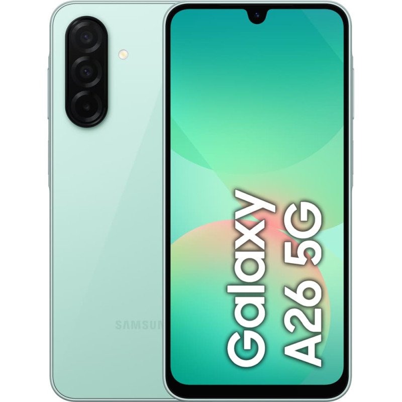 Samsung Galaxy A26 17 cm (6.7") Hibridinis lizdas dviem SIM kortelėms Android 15 5G C tipo USB 8 GB 256 GB 5000 mAh Mėtų spalva