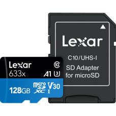Lexar MEMORY MICRO SDXC 128GB UHS-I/W/ADAPTER LSDMI128BB633A LEXAR