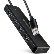 Axagon HUE-C1A sąsajos &scaron;akotuvas USB 3.2 Gen 1 (3.1 Gen 1) Type-A 5000 Mbit/ai Juoda