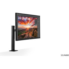 LG 32UN880K kompiuterio monitorius 81,3 cm (32") 3840 x 2160 pikseliai 4K Ultra HD Juoda