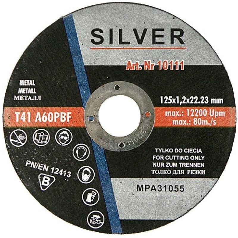 Silver TARCZA DO CIĘCIA METALU 125 x 1,2 x 22,2mm