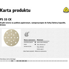 Klingspor KRĄŻEK ŚCIERNY SAMOPRZYCZEPNY 150mm  PS33CK gr.120 GLS51 /100szt.